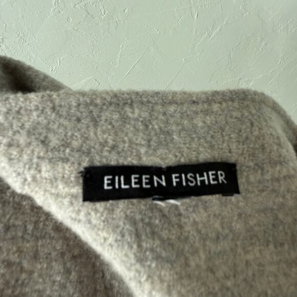 Eileen Fisher Women's Top Sweater Shirt L Cardigan Knit Boiled Wool Vest GG24 - Picture 5 of 6